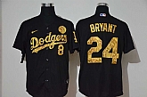 Dodgers 8 & 24 Kobe Bryant Black Gold 2020 Nike KB Cool Base Jersey,baseball caps,new era cap wholesale,wholesale hats